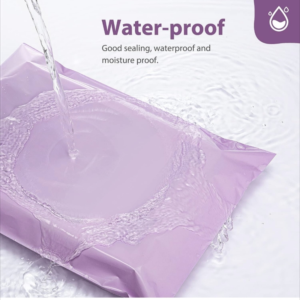 25 10X13 Poly Mailers Purple Waterproof - Picture 2 of 4